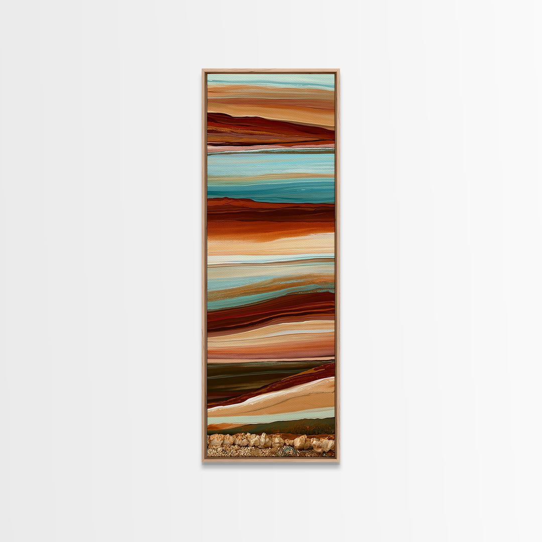 Abstract Heatwave Horizon Canvas Print, Desert Art, Home Decor, Southwestern Decor, Desert, Printable Art, Living Room Decor, DES-1x3-97