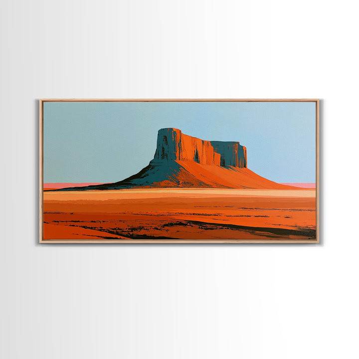 Abstract Mesa Landscape Canvas Print, Desert Art, Watercolor Painting, Southwestern Decor, Fine Art, Desert, Nature Wall Art, DES-2x1-47