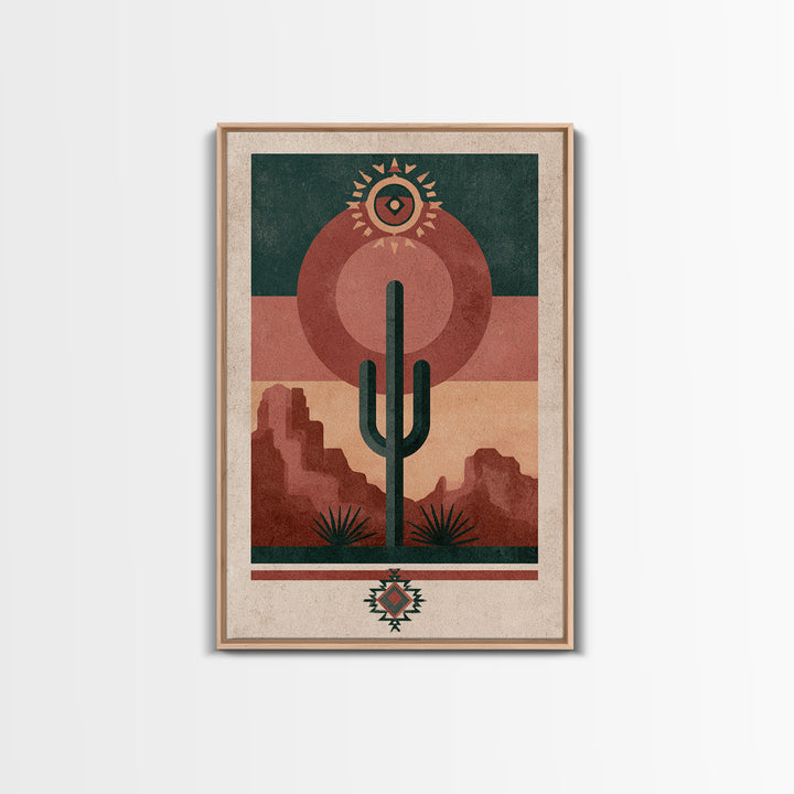 Ancient Desert Petroglyph Design Canvas Print, Desert Art, Boho Wall Art, Southwestern Decor, Fine Art, Desert, Living Room Art, DES-2x3-29