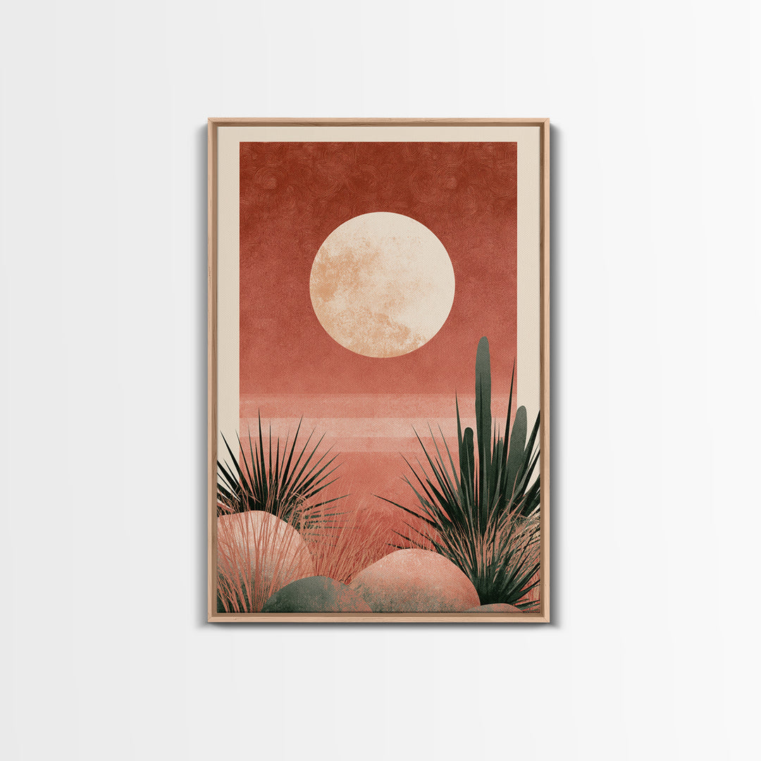 Minimal Beige Sun Canvas Print, Desert Art, Large Wall Art, Southwestern Decor, Desert, Western Wall Art, Mountain Wall Art, DES-2x3-54
