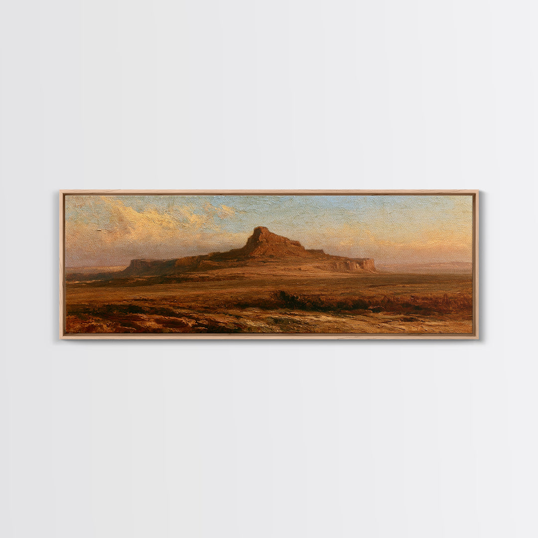 Abstract Mesa Landscape Canvas Print, Desert Art, Large Wall Art, Southwestern Decor, Watercolor Art, Desert, Western Wall Art, DES-3x1-43