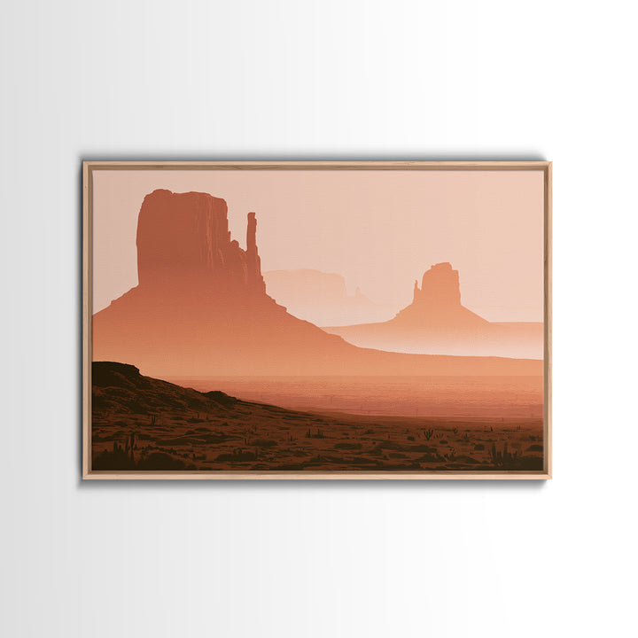 Monument Valley Silhouette Canvas Print, Desert Art, Luxury Decor, Southwestern Decor, Fine Art, Desert, Wall Art Prints, DES-3x2-61