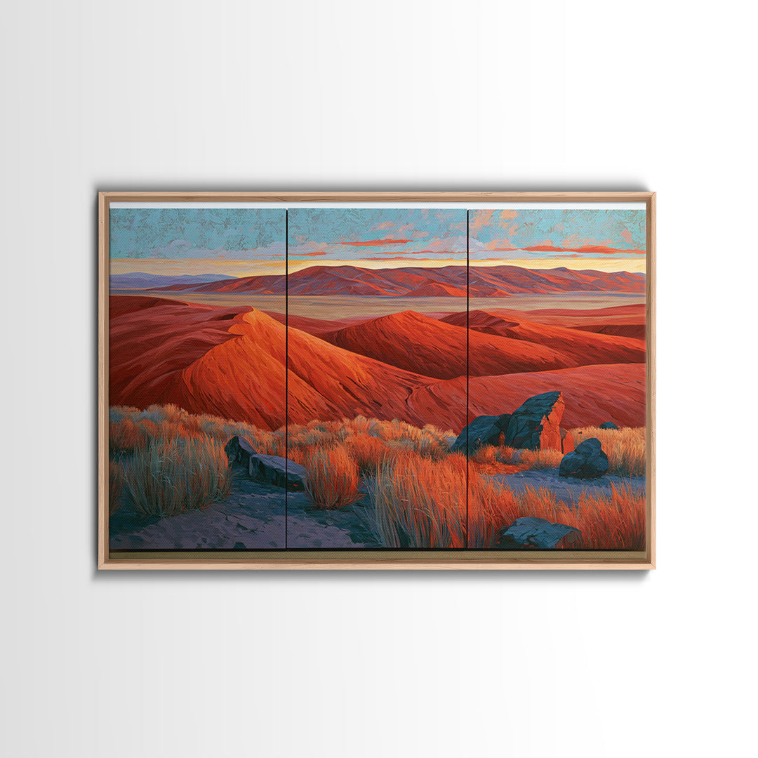 Wind Carved Dune Patterns from Above Canvas Print, Desert Art, Large Wall Art, Southwestern Decor, Desert, Western Wall Art, DES-3x2-72