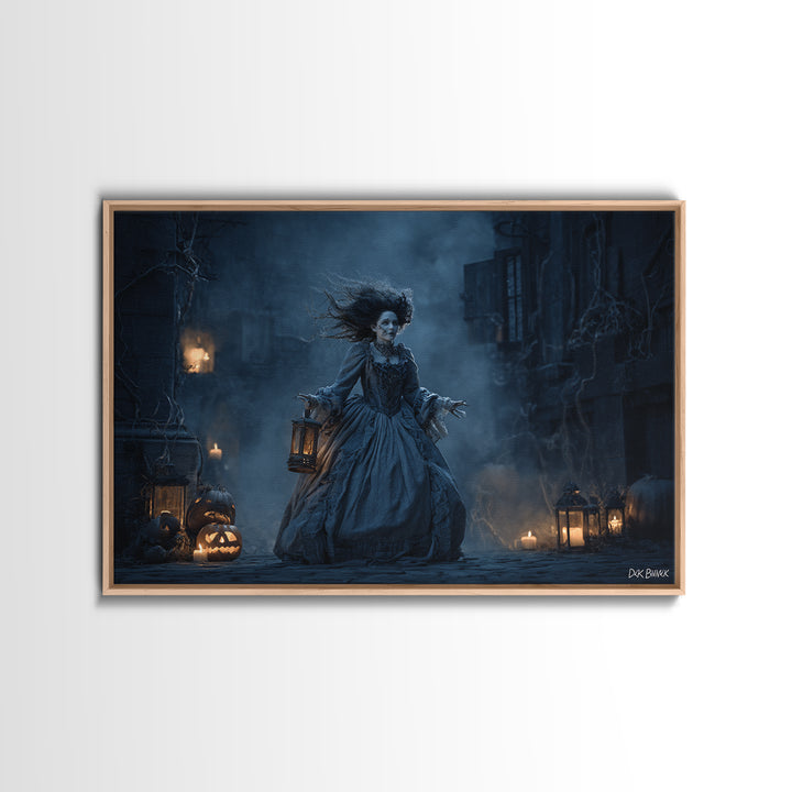 The Banshee Singer, Landscape Wall Art, Haunted Gothic Art, Framed Canvas Print, Halloween Wall Decor, Gothic Home Decor