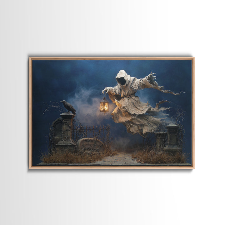 The Tattered Wraith, Landscape Wall Art, Dark Halloween Decor, Canvas Print, Halloween Wall Decor, Gothic Home Decor, Horror Wall Art