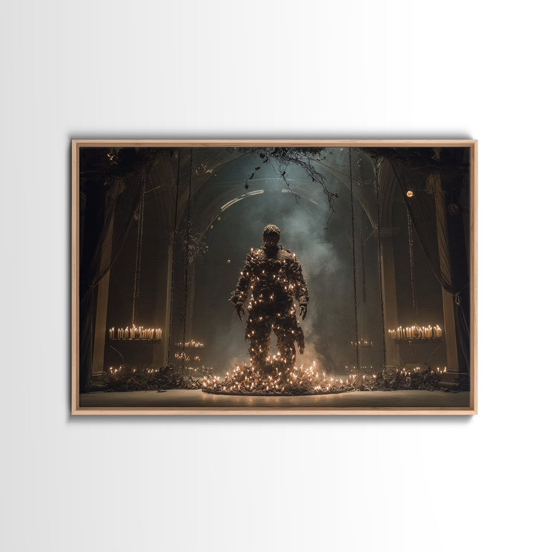 The Candlewax Man, Landscape Wall Art, Spooky Home Decor, Canvas Print, Halloween Wall Decor, Gothic Home Decor, Halloween Wall Art