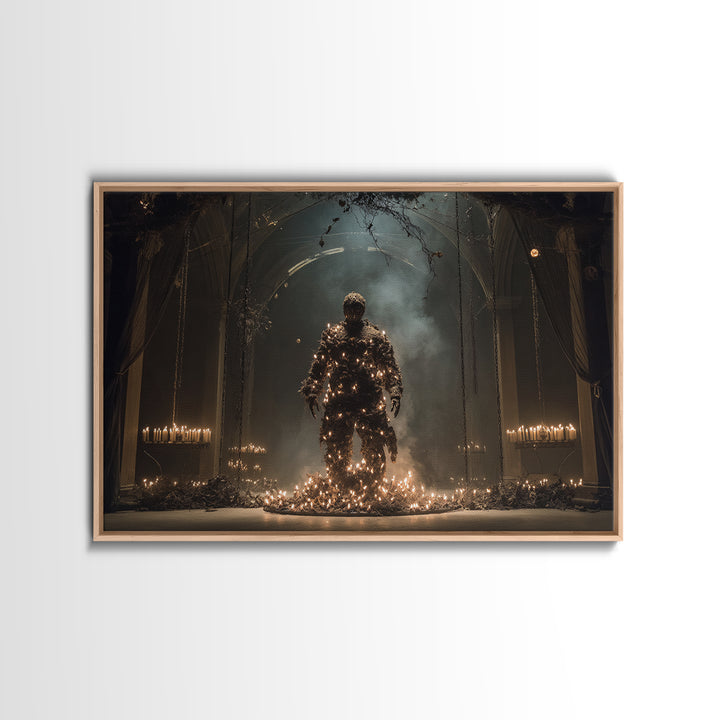 The Candlewax Man, Landscape Wall Art, Spooky Home Decor, Canvas Print, Halloween Wall Decor, Gothic Home Decor, Halloween Wall Art