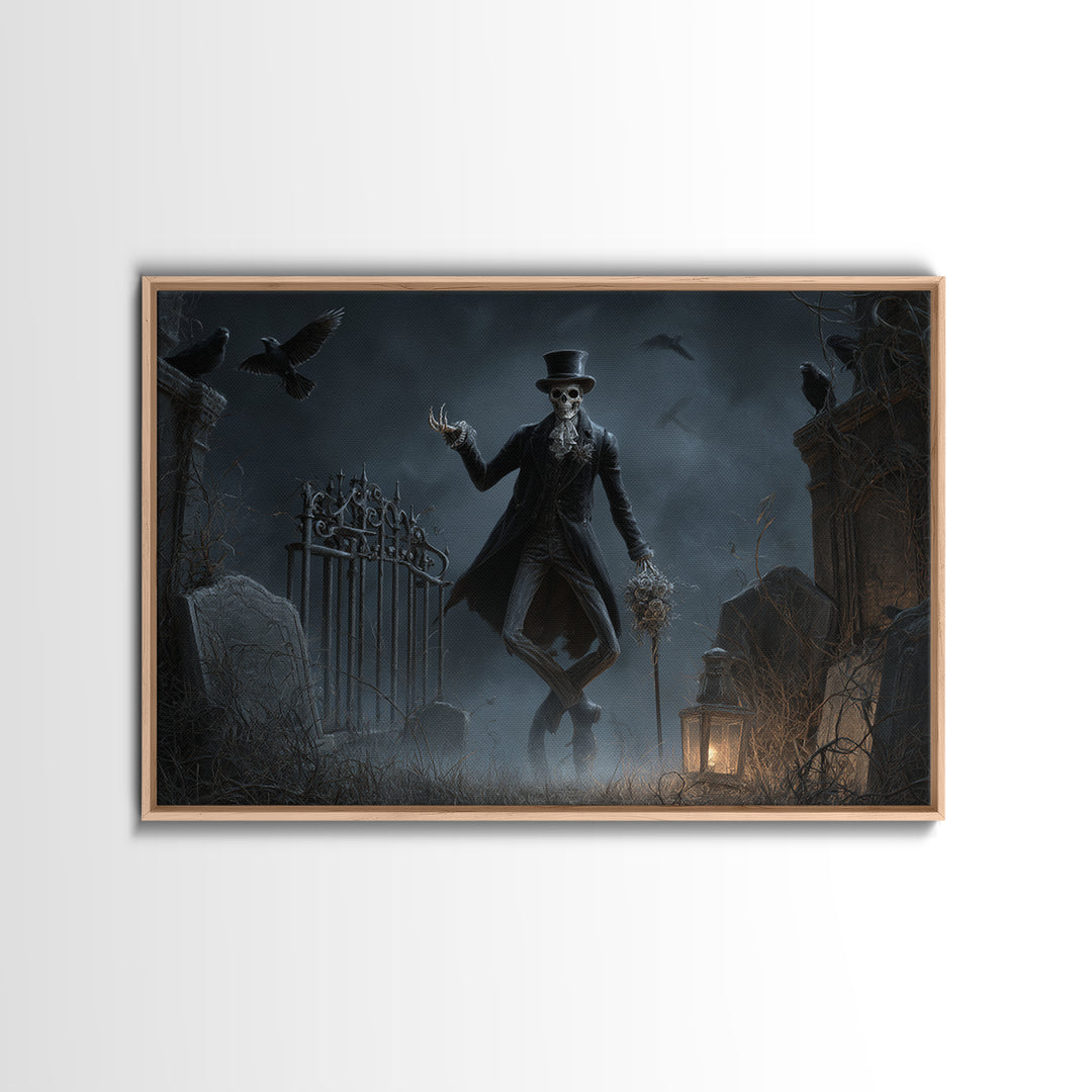 The Ghostly Groom, Landscape Wall Art, Spooky Home Decor, Canvas Print, Halloween Wall Decor, Gothic Home Decor, Halloween Wall Art