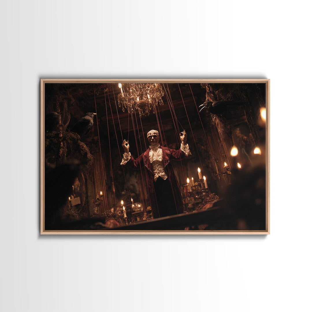 The Marionette Master, Landscape Wall Art, Dark Halloween Decor, Canvas Print, Halloween Wall Decor, Gothic Home Decor, Horror Wall Art