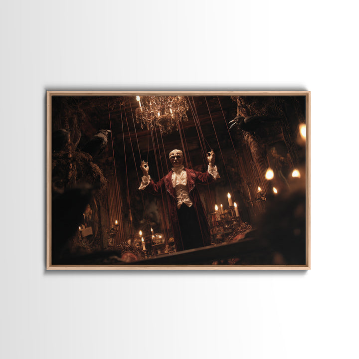 The Marionette Master, Landscape Wall Art, Dark Halloween Decor, Canvas Print, Halloween Wall Decor, Gothic Home Decor, Horror Wall Art