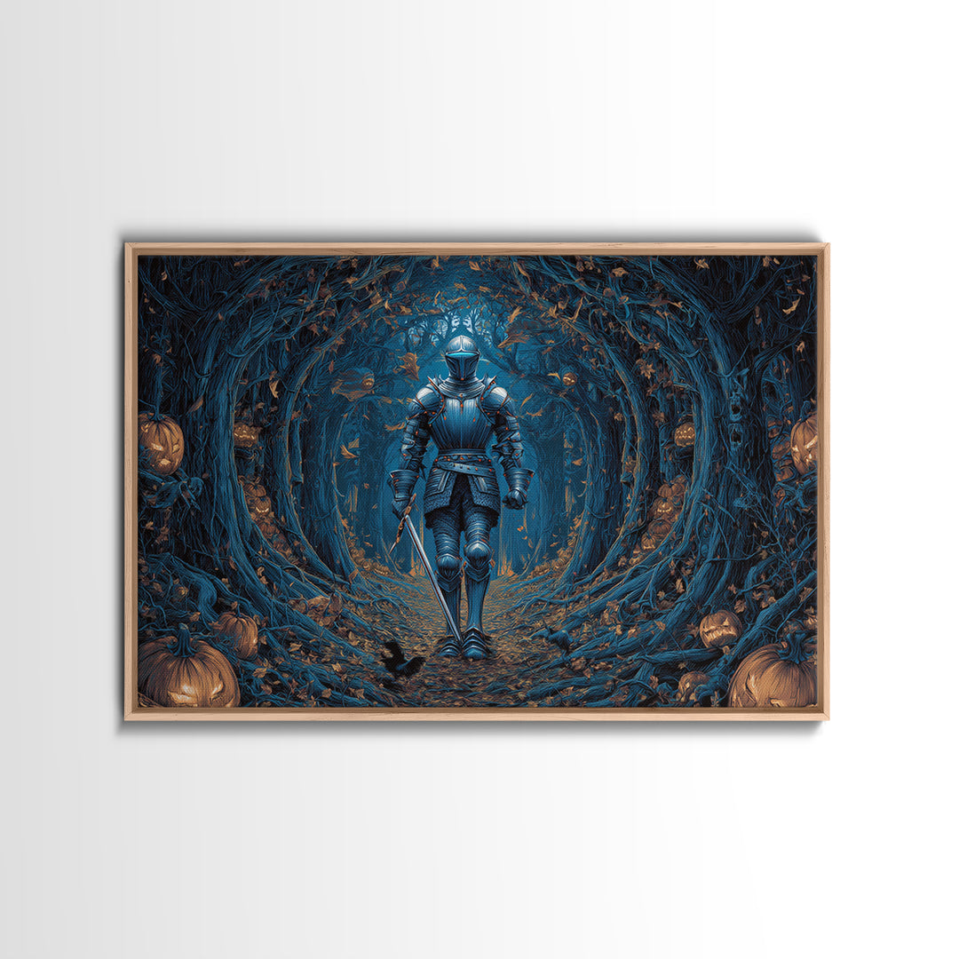 The Spectral Knight, Landscape Wall Art, Dark Fantasy Wall Art, Canvas Print, Halloween Wall Decor, Gothic Home Decor, Halloween Decor