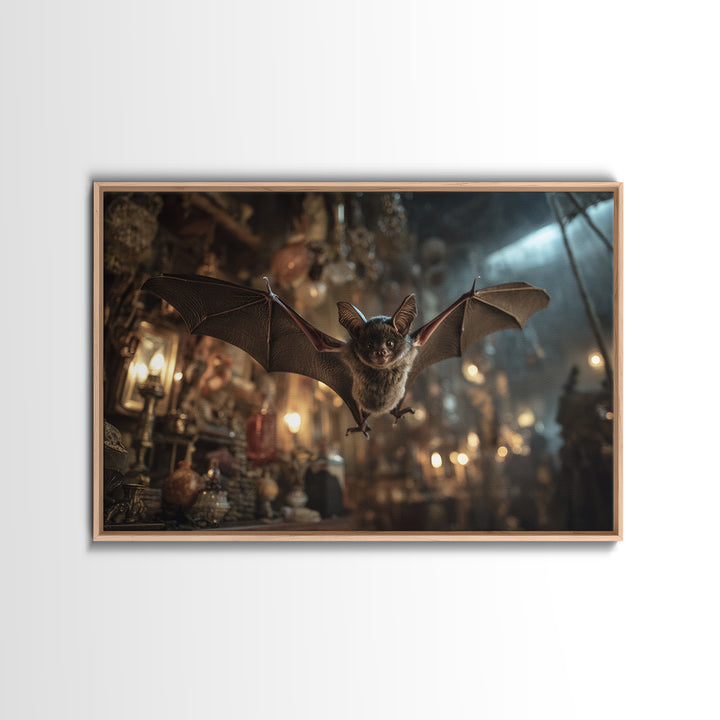 The Bat-Winged Imp, Landscape Wall Art, Spooky Home Decor, Canvas Print, Halloween Wall Decor, Gothic Home Decor, Spooky Wall Decor