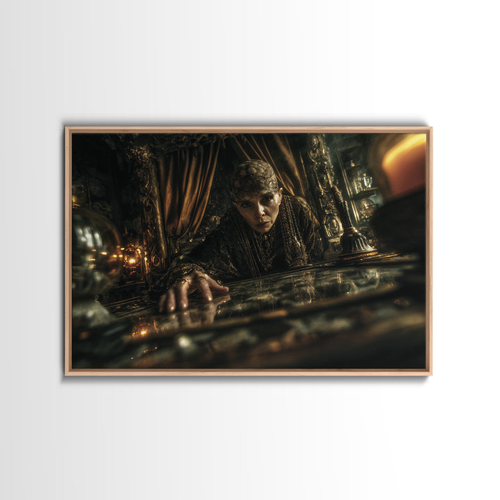 The Cave Oracle, Landscape Wall Art, Dark Halloween Decor, Canvas Print, Halloween Wall Decor, Gothic Home Decor, Collectible Wall Decor
