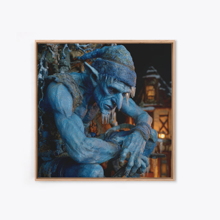 The Frost Goblin, Square Wall Art, Dark Halloween Decor, Canvas Print, Halloween Wall Decor, Gothic Home Decor, Statement Wall Art