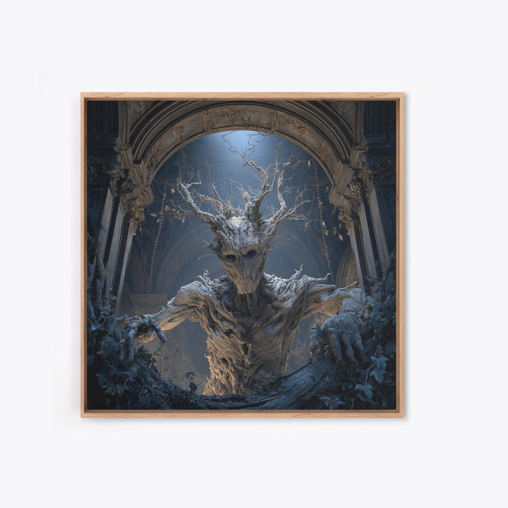 The Hollow-Tree Monster, Square Wall Art, Dark Halloween Decor, Canvas Print, Halloween Wall Decor, Gothic Home Decor, Halloween Wall Art