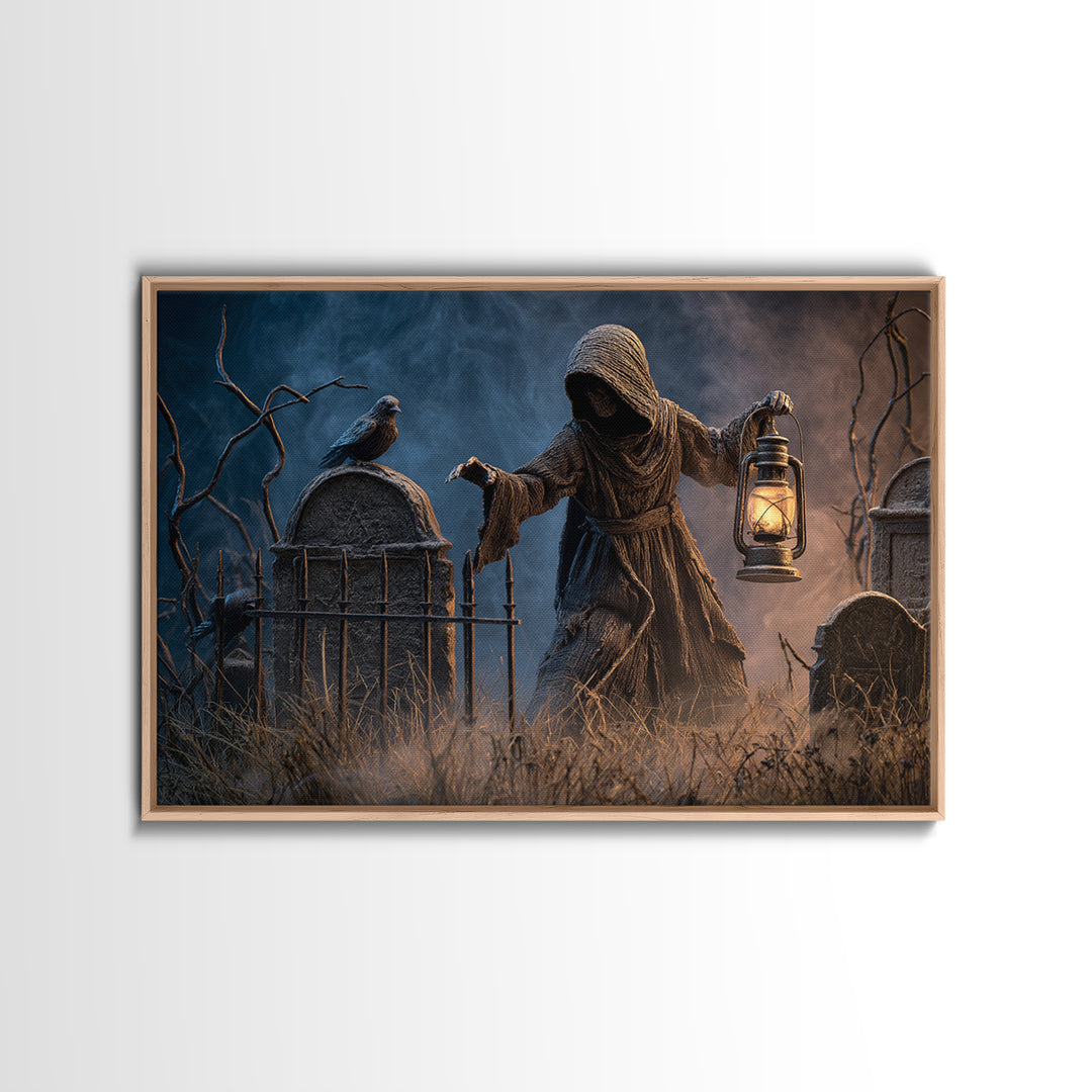 The Crossroads Spirit, Landscape Wall Art, Dark Fantasy Wall Art, Canvas Print, Halloween Wall Decor, Gothic Home Decor, Horror Wall Art