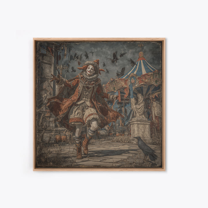 The Abandoned Carnival, Square Wall Art, Dark Halloween Decor, Canvas Print, Halloween Wall Decor, Gothic Home Decor, Collectible Wall Decor