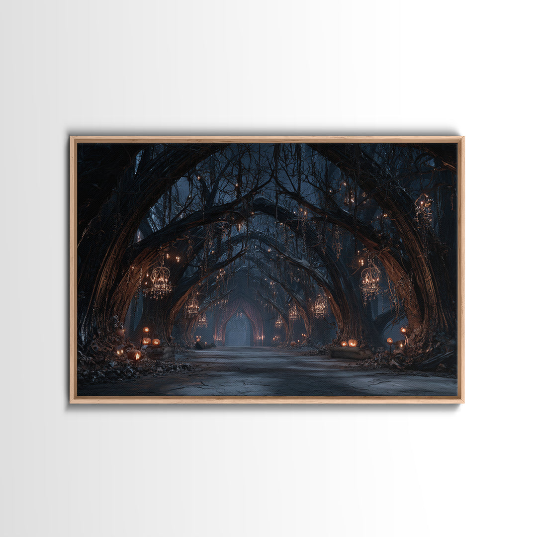 The Witch'S Forest, Landscape Wall Art, Dark Halloween Decor, Canvas Print, Halloween Wall Decor, Gothic Home Decor, Collectible Wall Decor