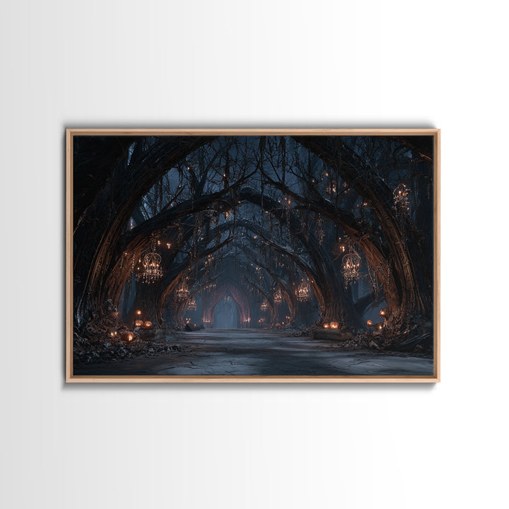 The Witch'S Forest, Landscape Wall Art, Dark Halloween Decor, Canvas Print, Halloween Wall Decor, Gothic Home Decor, Collectible Wall Decor