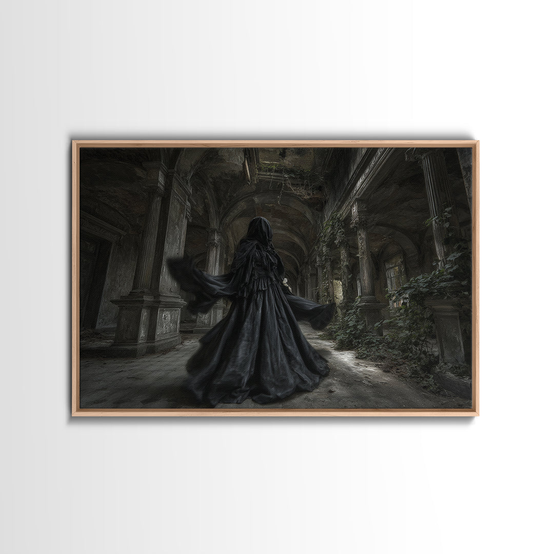The Derelict Asylum, Landscape Wall Art, Dark Halloween Decor, Canvas Print, Halloween Wall Decor, Gothic Home Decor, Horror Wall Art