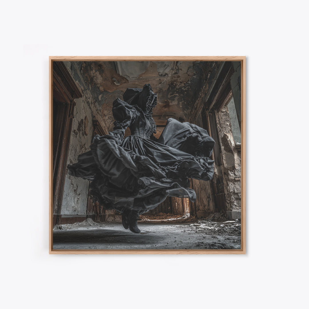 The Derelict Asylum, Square Wall Art, Dark Halloween Decor, Canvas Print, Halloween Wall Decor, Gothic Home Decor, Dark Fantasy Art