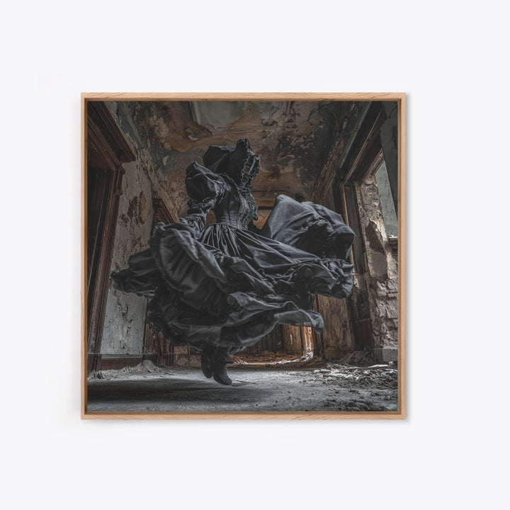 The Derelict Asylum, Square Wall Art, Dark Halloween Decor, Canvas Print, Halloween Wall Decor, Gothic Home Decor, Dark Fantasy Art