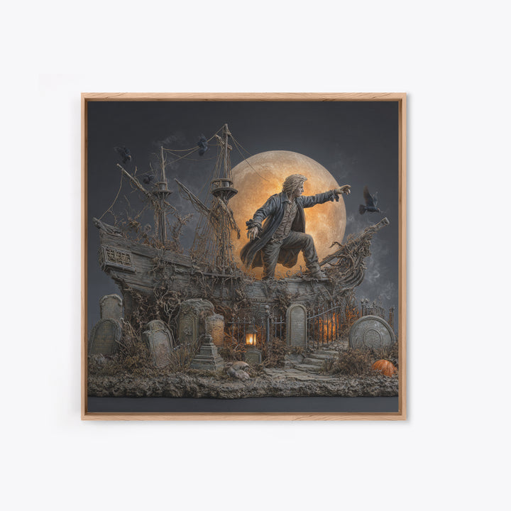The Shipwreck Cove, Square Wall Art, Dark Fantasy Wall Art, Canvas Print, Halloween Wall Decor, Gothic Home Decor, Statement Wall Art