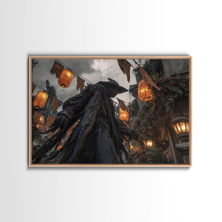 The Monster Parade, Landscape Wall Art, Spooky Home Decor, Canvas Print, Halloween Wall Decor, Gothic Home Decor, Dark Fantasy Art