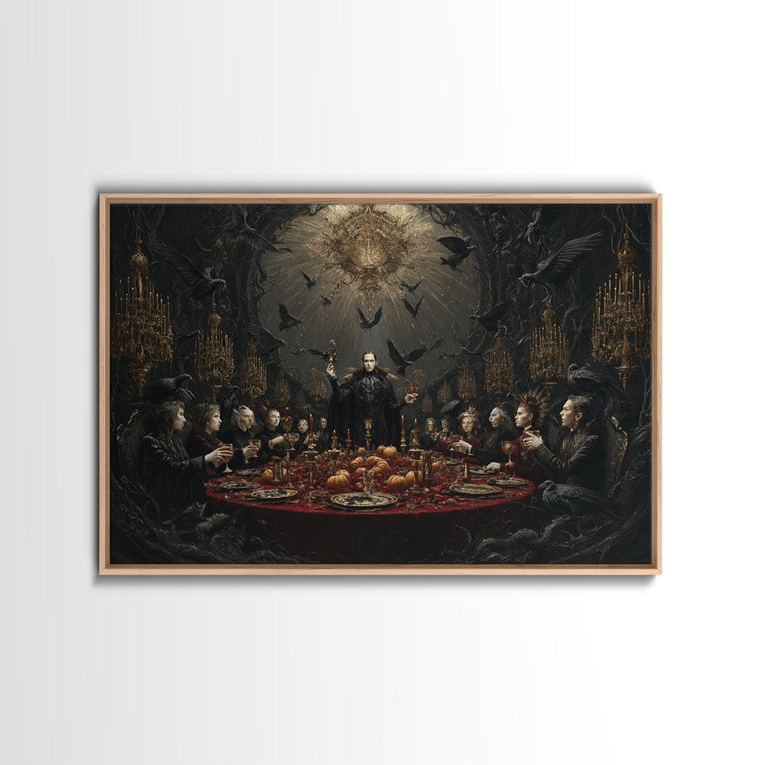 The Vampire Banquet, Landscape Wall Art, Spooky Home Decor, Canvas Print, Halloween Wall Decor, Gothic Home Decor, Spooky Wall Decor