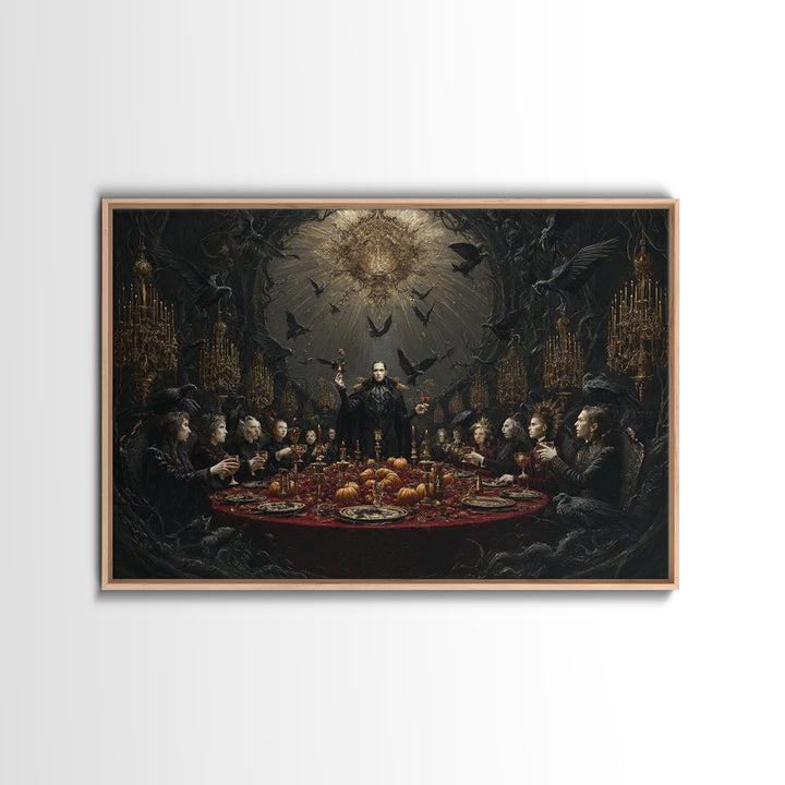 The Vampire Banquet, Landscape Wall Art, Spooky Home Decor, Canvas Print, Halloween Wall Decor, Gothic Home Decor, Spooky Wall Decor