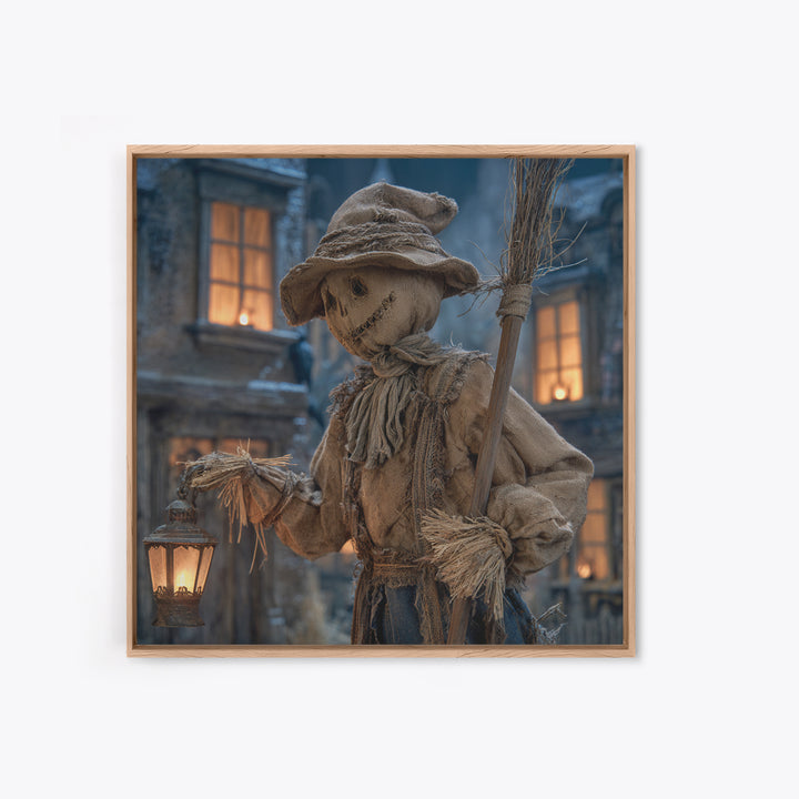 The Scarecrow Uprising, Square Wall Art, Haunted Gothic Art, Framed Canvas Print, Halloween Wall Decor, Gothic Home Decor, Horror Wall Art
