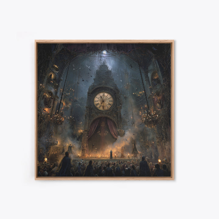 The Thirteenth Bell, Square Wall Art, Spooky Home Decor, Canvas Print, Halloween Wall Decor, Gothic Home Decor, Dark Fantasy Art