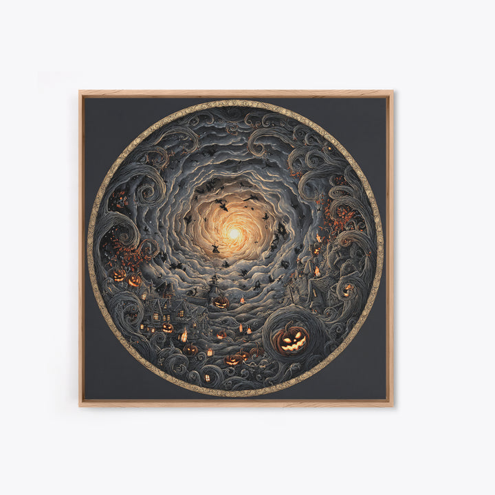 The Halloween Storm, Square Wall Art, Dark Halloween Decor, Canvas Print, Halloween Wall Decor, Gothic Home Decor, Statement Wall Art