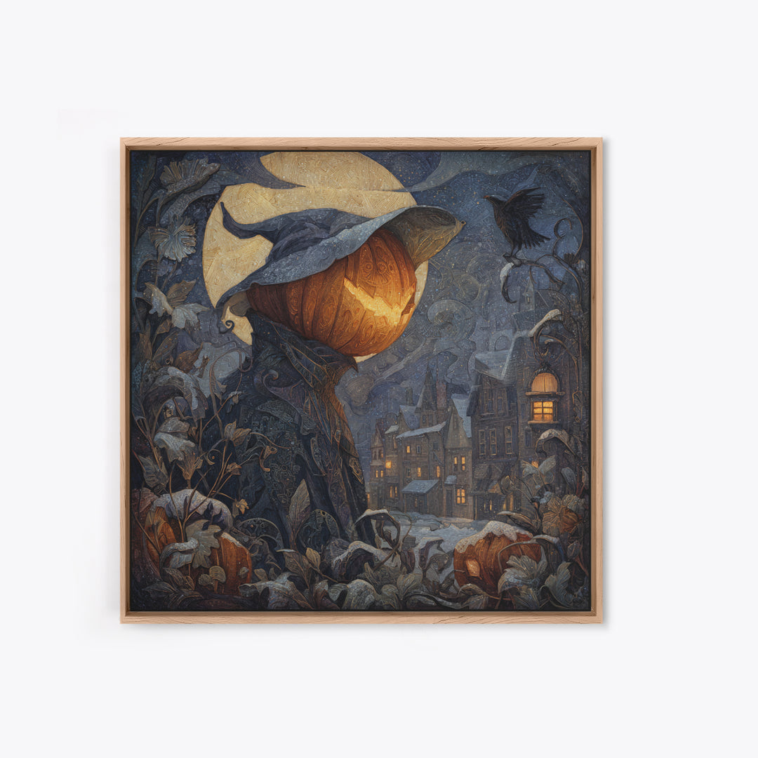 The First Frost Awakening, Square Wall Art, Dark Halloween Decor, Canvas Print, Halloween Wall Decor, Gothic Home Decor, Macabre Wall Art