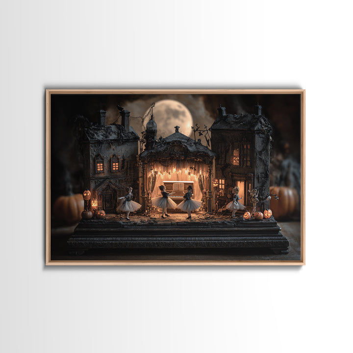 The Haunted Music Box, Landscape Wall Art, Spooky Home Decor, Canvas Print, Halloween Wall Decor, Gothic Home Decor, Statement Wall Art
