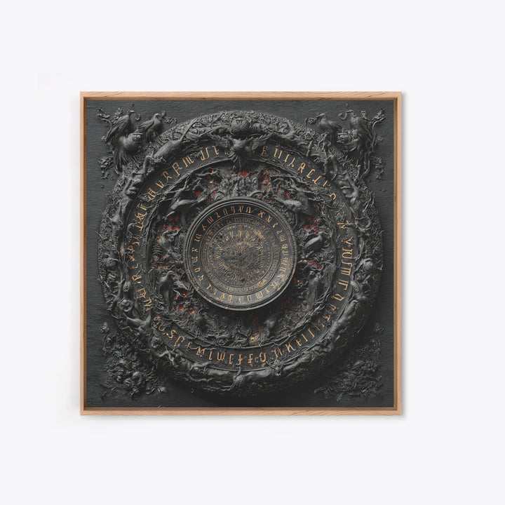 The Antique Spirit Board, Square Wall Art, Dark Fantasy Wall Art, Canvas Print, Halloween Wall Decor, Gothic Home Decor