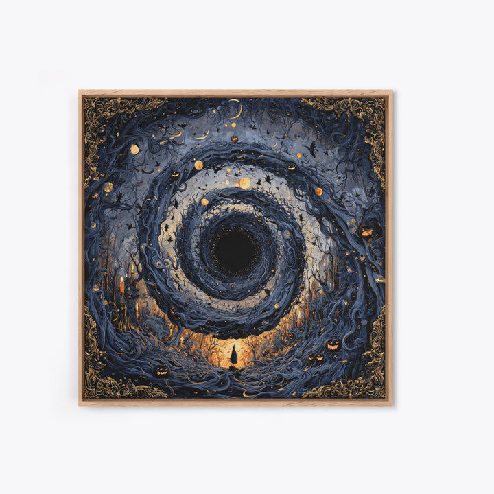 Celestial Witchcraft, Square Wall Art, Macabre Wall Art, Framed Canvas Print, Halloween Wall Decor, Gothic Home Decor, Seasonal Home Decor