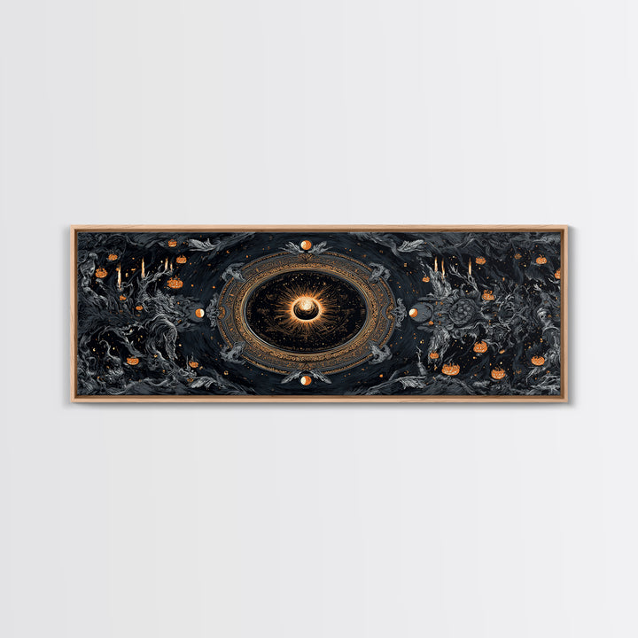 Celestial Witchcraft, Extra Wide Wall Art, Dark Halloween Decor, Canvas Print, Halloween Wall Decor, Gothic Home Decor, Seasonal Home Decor