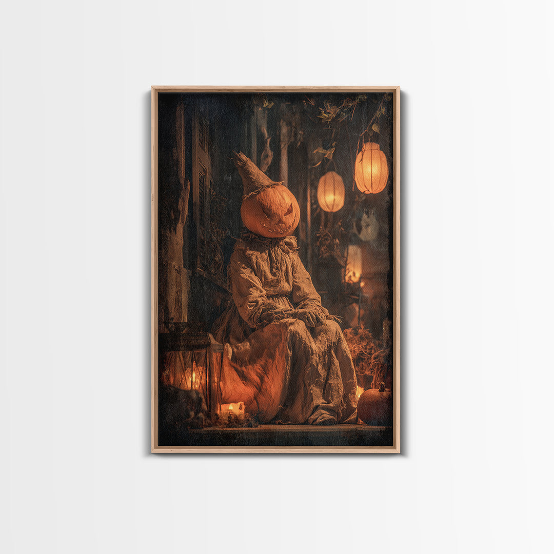 Occult Harvest Festival, Vertical Wall Art, Spooky Home Decor, Canvas Print, Halloween Wall Decor, Gothic Home Decor, Dark Fantasy Art