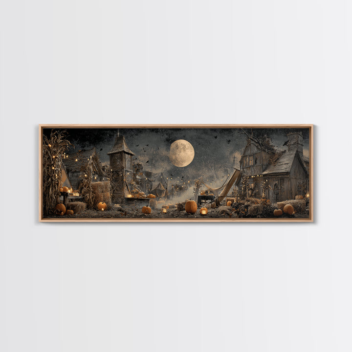 Occult Harvest Festival, Extra Wide Wall Art, Spooky Home Decor, Canvas Print, Halloween Wall Decor, Gothic Home Decor, Halloween Wall Art