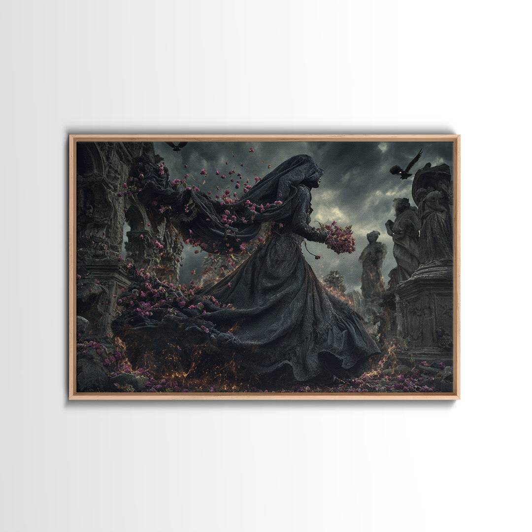 The Poison Garden, Landscape Wall Art, Dark Halloween Decor, Canvas Print, Halloween Wall Decor, Gothic Home Decor, Collectible Wall Decor