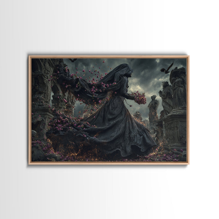 The Poison Garden, Landscape Wall Art, Dark Halloween Decor, Canvas Print, Halloween Wall Decor, Gothic Home Decor, Collectible Wall Decor