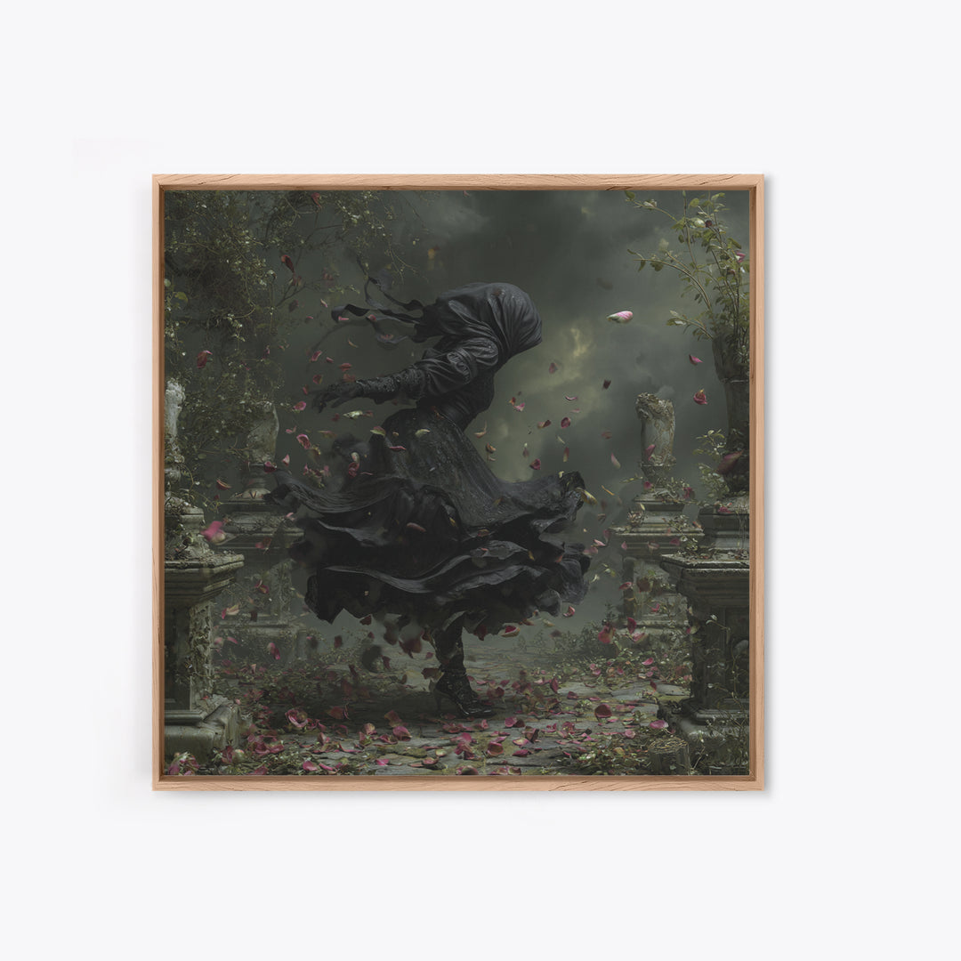 The Poison Garden, Square Wall Art, Haunted Gothic Art, Framed Canvas Print, Halloween Wall Decor, Gothic Home Decor, Dark Fantasy Art