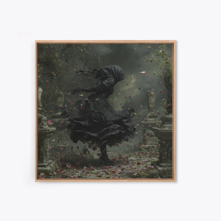 The Poison Garden, Square Wall Art, Haunted Gothic Art, Framed Canvas Print, Halloween Wall Decor, Gothic Home Decor, Dark Fantasy Art