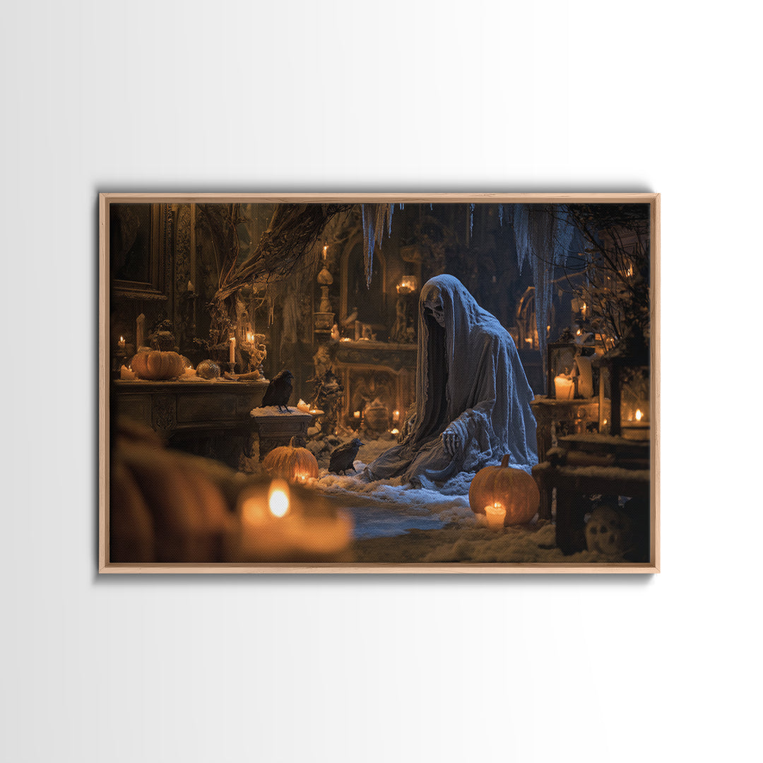 Frozen Halloween, Landscape Wall Art, Spooky Home Decor, Canvas Print, Halloween Wall Decor, Gothic Home Decor, Halloween Wall Art