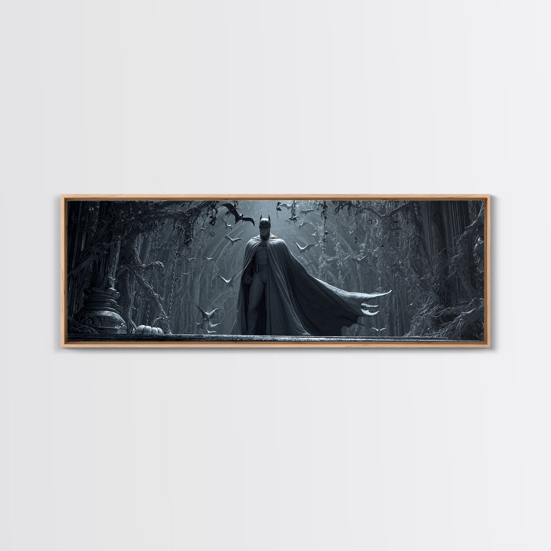The Bat Prince, Extra Wide Wall Art, Dark Fantasy Wall Art, Canvas Print, Halloween Wall Decor, Gothic Home Decor, Seasonal Home Decor