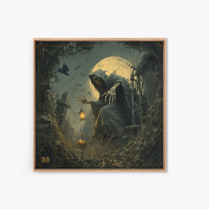 The Dream Eater, Square Wall Art, Spooky Home Decor, Canvas Print, Halloween Wall Decor, Gothic Home Decor, Spooky Wall Decor