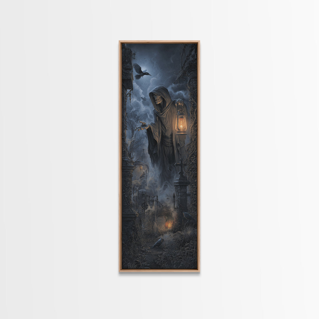 The Dream Eater, Tall Narrow Wall Art, Dark Halloween Decor, Canvas Print, Halloween Wall Decor, Gothic Home Decor, Halloween Wall Art
