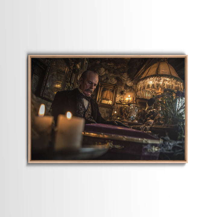 The Royal Coffin Maker, Landscape Wall Art, Dark Fantasy Wall Art, Canvas Print, Halloween Wall Decor, Gothic Home Decor