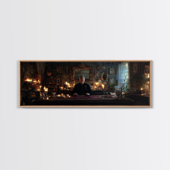 The Royal Coffin Maker, Extra Wide Wall Art, Dark Halloween Decor, Canvas Print, Halloween Wall Decor, Gothic Home Decor, Dark Fantasy Art